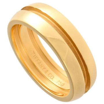 TIFFANY&Co. Grooved Ring K18YG Approximately No. 11 Women's