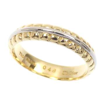 CHRISTIAN DIOR Design Ring Women's K18YG Pt900 No. 11 4.4g 18K Yellow Gold 750 Platinum Combination C199285