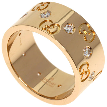 GUCCI Icon Wide Diamond #13 Ring, 18K Pink Gold, Women's,