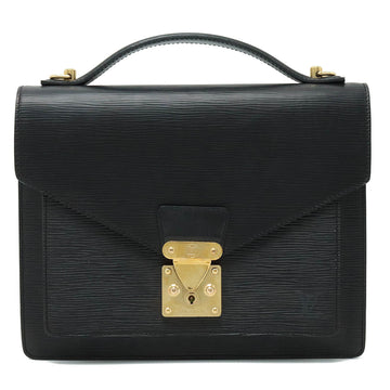 LOUIS VUITTON Epi Monceau Second Bag Handbag Noir Black Shoulder Missing Item M52122