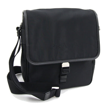 PRADA Shoulder Bag 2VD770 Black Nylon Leather Crossbody Men Women