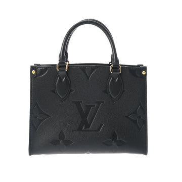 LOUIS VUITTON Monogram Empreinte On the Go PM Black M45653 Women's Leather Handbag