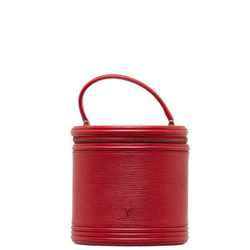 LOUIS VUITTON Epi Cannes Handbag Vanity Bag M48037 Castilian Red Leather Women's