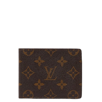LOUIS VUITTON Monogram Porte Bifold Wallet 9 Carte Credit Compact M60930 Brown PVC Women's