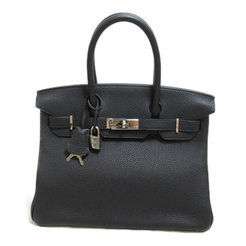 HERMES Birkin 30 handbag Black Togo leather leather