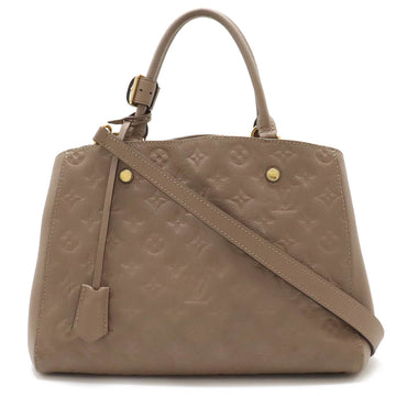 LOUIS VUITTON Monogram Empreinte Montaigne MM Handbag Shoulder Bag Galle Pink Brown M41195