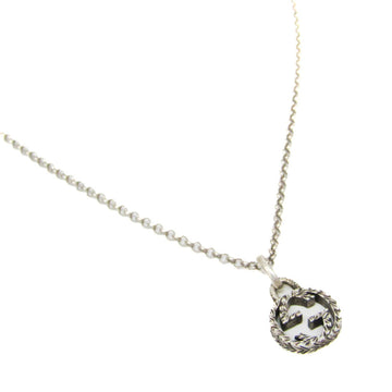 GUCCI Arabesque Interlocking G Silver 925 Women,Men Pendant Necklace [Gunmetal,Silver]