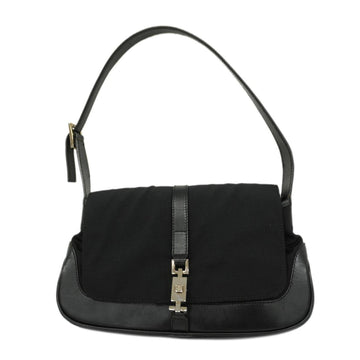 GUCCI Shoulder Bag Jackie 001 3824 Nylon Leather Black Women's