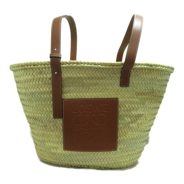 LOEWE Basket Bag Shoulder Bag Brown Natural / Tan Calfskin [cowhide] Palm leaf 327.02.S812435