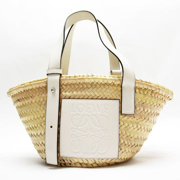 LOEWE handbag basket bag small straw leather beige off-white women's w0330a