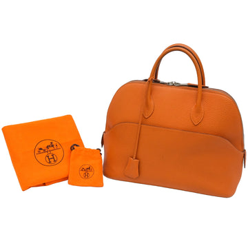 HERMES Bolide Taurillon Clemence 1923 30 Handbag Tote Bag Orange
