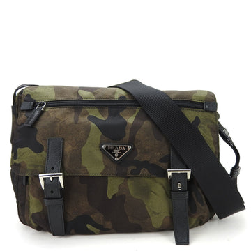 PRADA shoulder bag BT6671 camouflage nylon leather green ladies  Mimetico