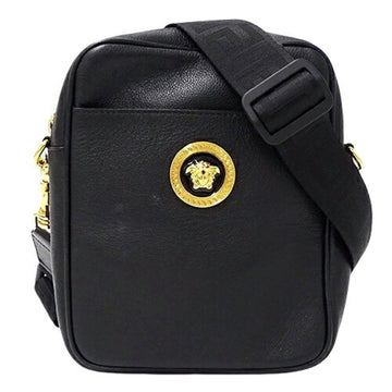 VERSACE Bag Women's Shoulder Medusa Leather Black 1002885 Compact