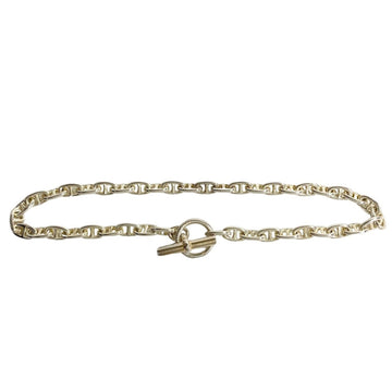 HERMES Chaine d'Ancle PM 43 frames Silver 925 Necklace Pendant Men's Women's 54228