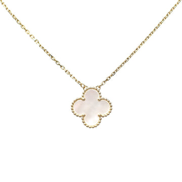VAN CLEEF & ARPELS Alhambra Necklace Women's Mother of Pearl K18YG 4.8g 750 18K Yellow Gold VCAR5900 A6046684