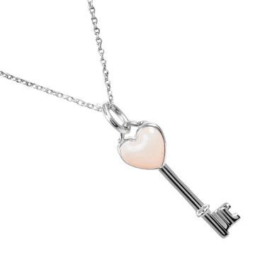 TIFFANY&Co. Heart Key Necklace 925 Silver Approx. 3.3g I201823100