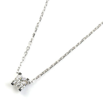 CARTIER K18WG White Gold C de  Diamond Necklace CRN7413700 0.23ct 2.6g 42cm Women's