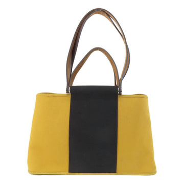 HERMES Saccabag PM Yellow Tote Bag Canvas Women's