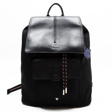 DIOR HOMME Backpack Canvas/Leather Black Silver Men's w0130g