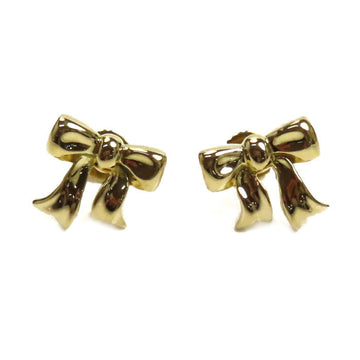 TIFFANY&Co.  K18YG Yellow Gold Ribbon Earrings 4.7g for Women