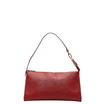 LOUIS VUITTON Epi Pochette Accessoire Pouch Handbag M40776 Castilian Red Leather Ladies