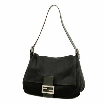 FENDI Shoulder Bag Mamma Bucket Nylon Black Women's