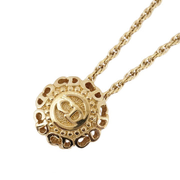 CHRISTIAN DIOR Necklace CD GP Plated Gold Women's