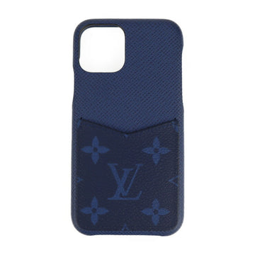 LOUIS VUITTON iPhone Bumper 11 Pro Monogram Taiga Rama Accessory M30479 Canvas Cobalt Case Smartphone