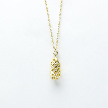 TIFFANY Luce Mini Diamond Necklace Yellow Gold [18K] Diamond Men,Women Fashion Pendant Necklace [Gold]