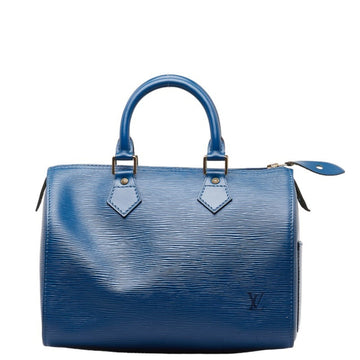 LOUIS VUITTON Epi Speedy 25 Handbag Boston Bag M43015 Toledo Blue Leather Women's
