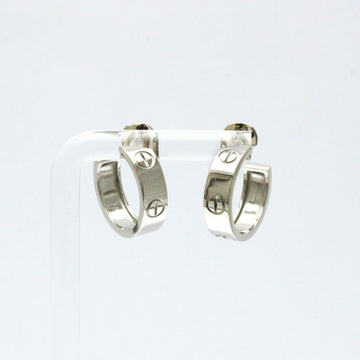 CARTIER LOVE Earrings No Stone White Gold [18K] Half Hoop Earrings Silver