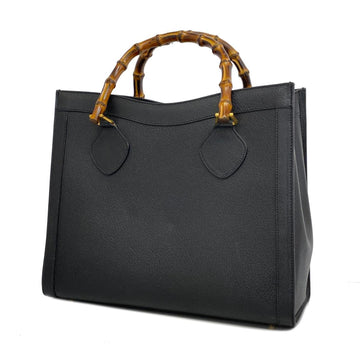 GUCCI Tote Bag Bamboo 002 115 0260 Leather Black Women's