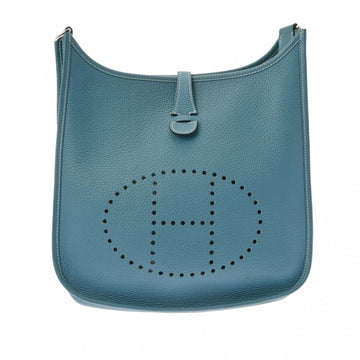 HERMES Evelyn 3 PM Blue Jean Palladium Hardware - P Stamp [around 2012] Women's Taurillon Clemence Shoulder Bag