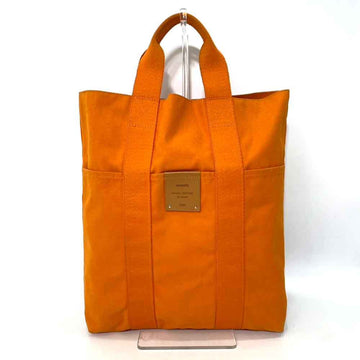 HERMES Bag French Festival Foule Tou Cabas Orange Tote Handbag Women Men Canvas