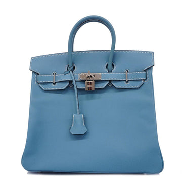 HERMES handbag Haute Couture 28 J stamped Epsom leather blue jean for women