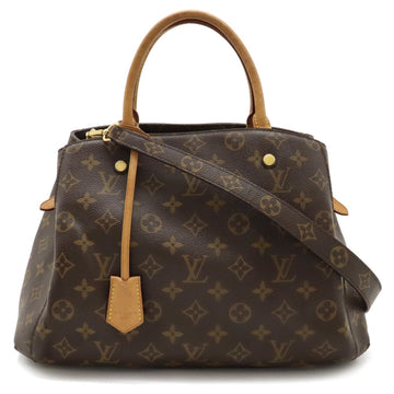 LOUIS VUITTON Monogram Montaigne MM Handbag Shoulder Bag M41056