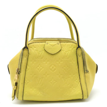 LOUIS VUITTON Monogram Empreinte Marais BB Handbag Bag Citrine Lime Yellow M41044