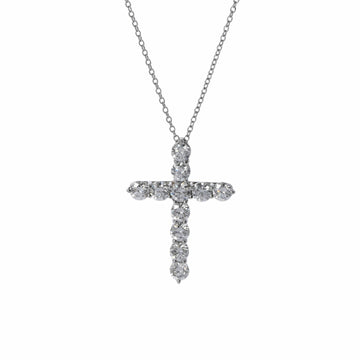 TIFFANY&Co.  Large Cross Diamond - Women's Pt950 Platinum Necklace
