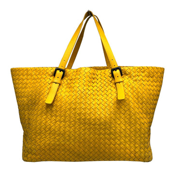 BOTTEGA VENETA Intrecciato Tote Bag Leather Yellow Women's Men's