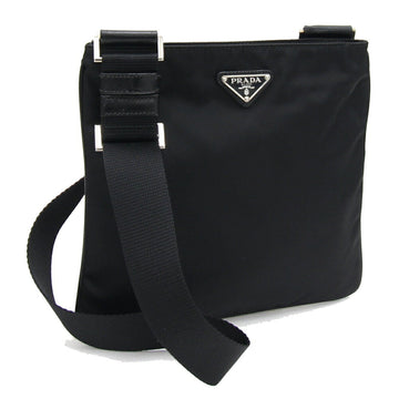 PRADA shoulder bag black nylon gussetless ladies