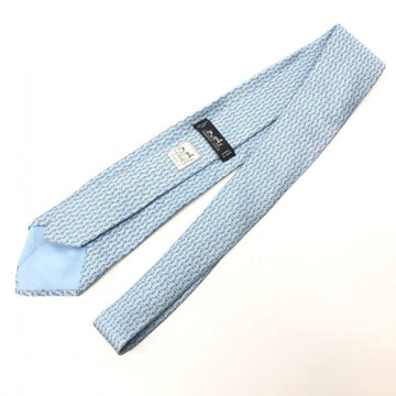 HERMES Silk Twill Tie  Blue