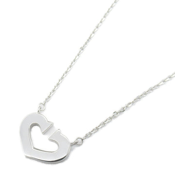 CARTIER C Heart Necklace Necklace Silver K18WG[WhiteGold] Silver