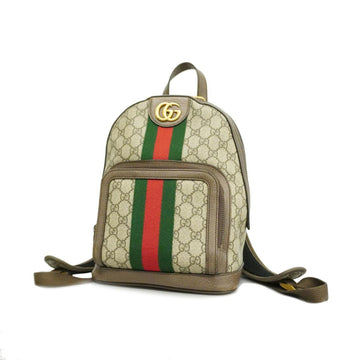 GUCCI Rucksack Ophidia 547965 Leather Brown Women's