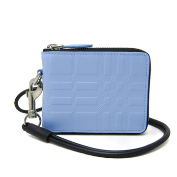 BURBERRY With Neck Strap 8049321 Women,Men Leather Wallet [bi-fold] Blue