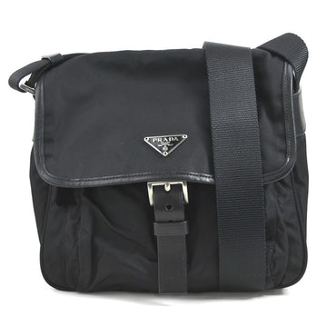 PRADA Crossbody Shoulder Bag Nylon Black Unisex