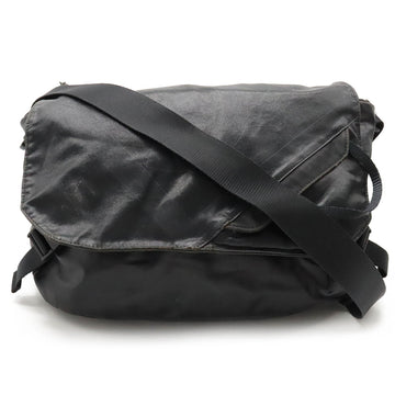 CHANEL Sport Line Coco Mark Shoulder Bag Coated Canvas Black A35976