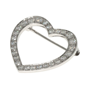 TIFFANY Heart Diamond Brooch in Platinum PT950 for Women &Co.