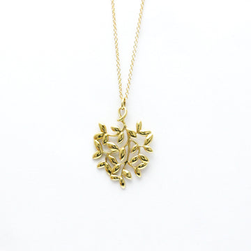 TIFFANY Olive Leaf Necklace Yellow Gold [18K] No Stone Men,Women Fashion Pendant Necklace [Gold]