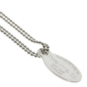 TIFFANY Return to Oval Tag Necklace Silver Women's &Co.