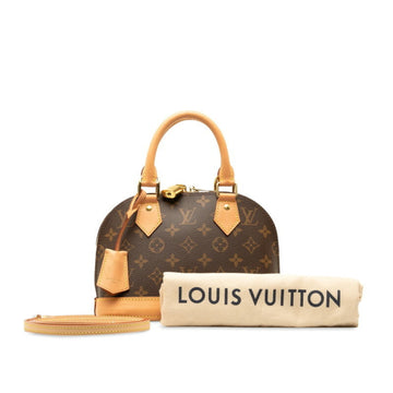 LOUIS VUITTON Monogram Alma BB Handbag Shoulder Bag M53152 Brown PVC Leather Women's
